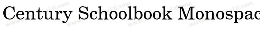 Century Schoolbook Monospace字体转换